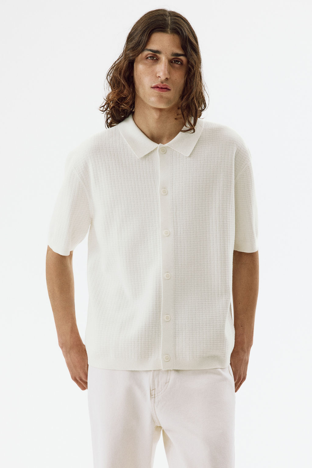 Camisa en punto texturizado Regular Fit - H&m фото 3