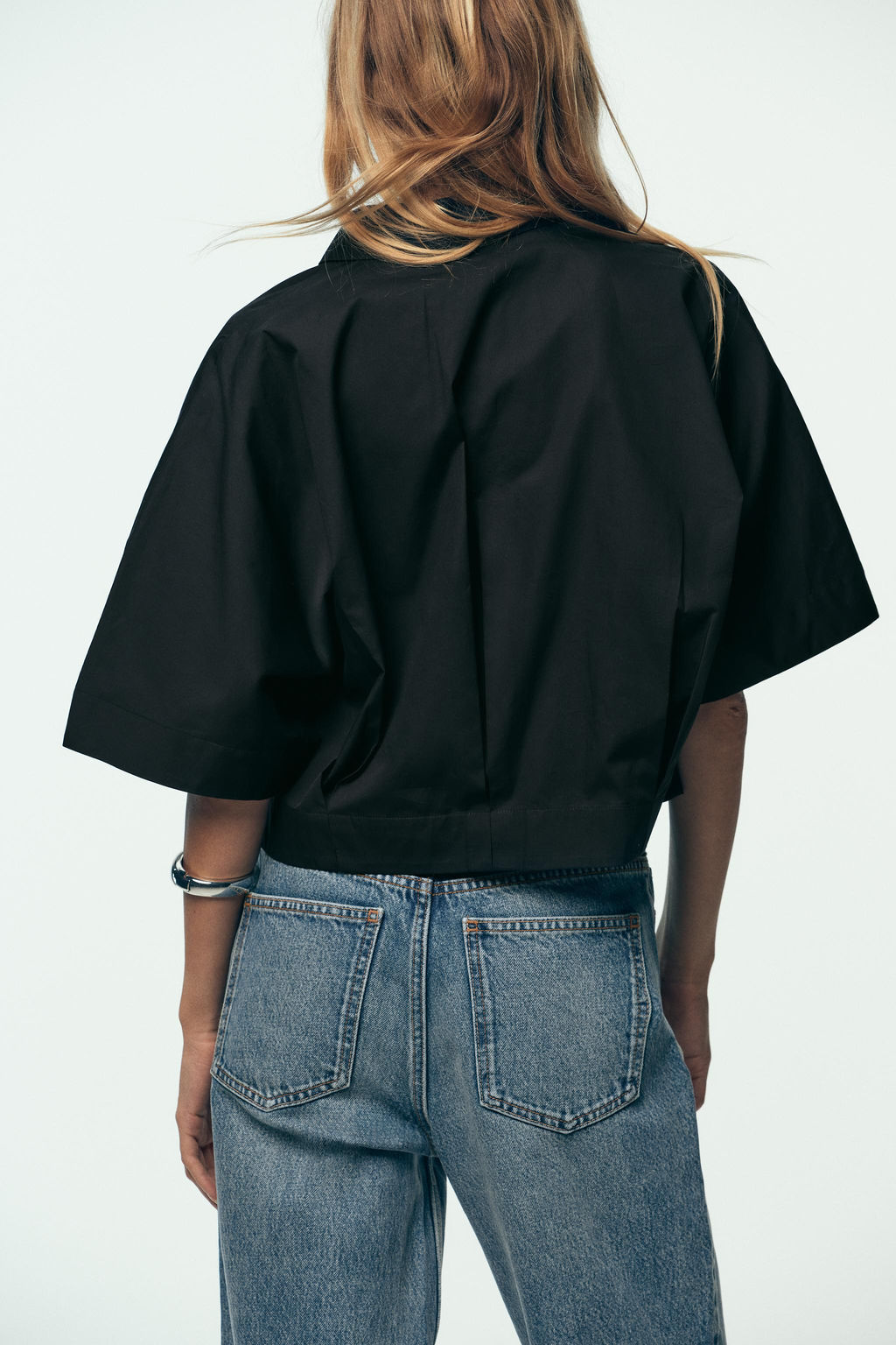 WIDE-SLEEVE POPLIN SHIRT - Zara фото 16