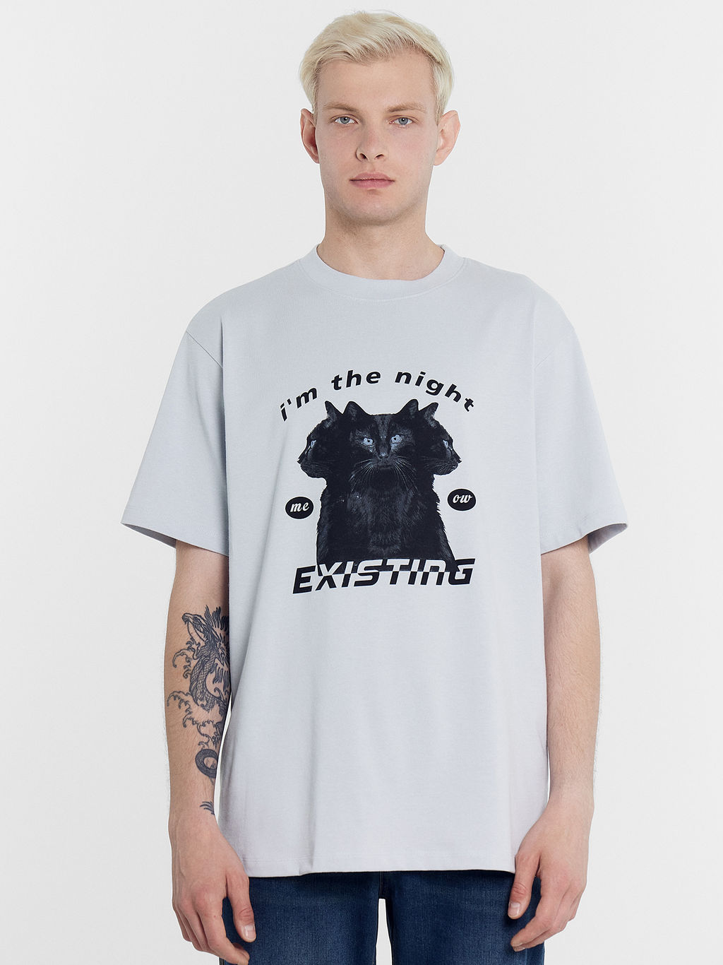 Футболка мужская туманно-голубая с печатью туман +печать 111846 - Mark formelle фото 2