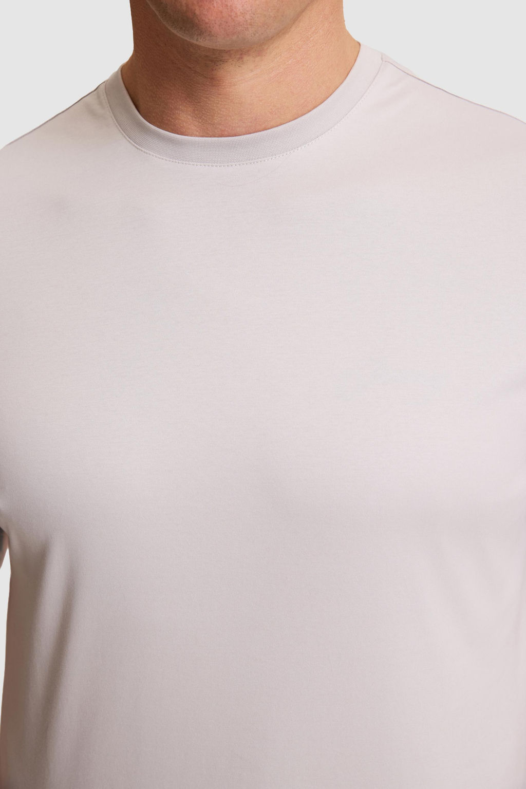 Erkek A__k Gri Regular Fit Bisiklet Yaka Basic Ti__rt