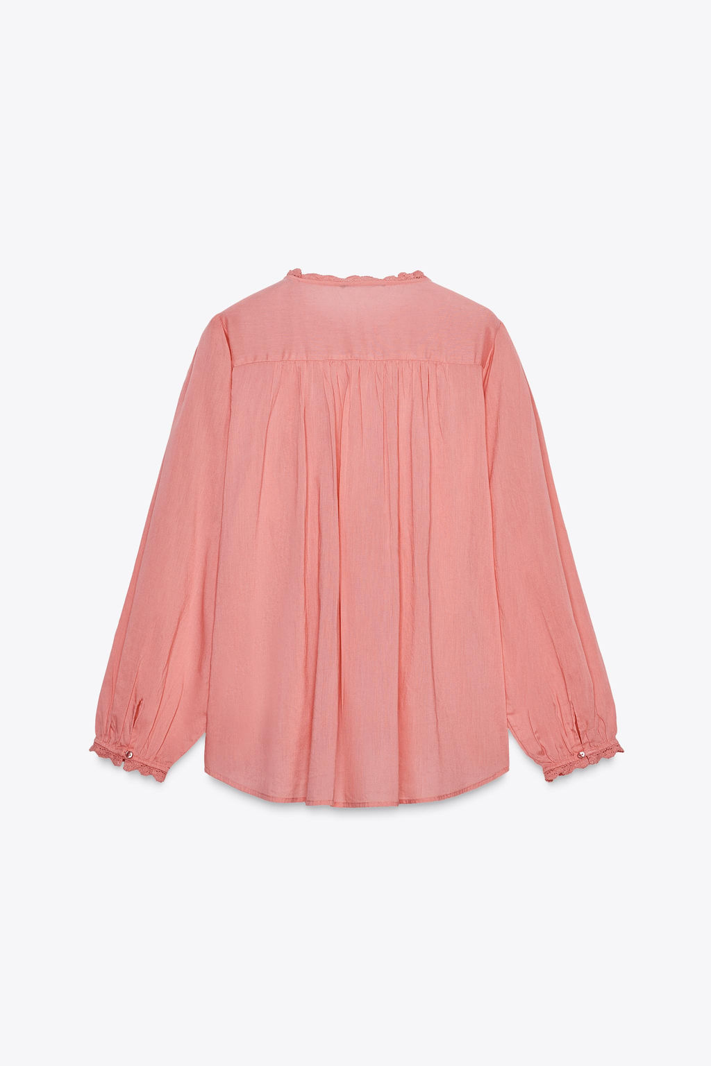 ROMANTIC LACE TRIM BLOUSE - Zara фото 6