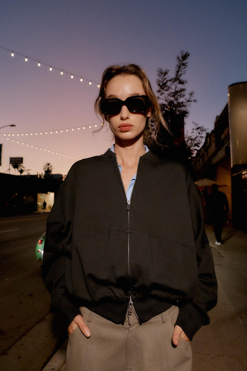 CHAQUETA BOMBER INTERLOCK / Negro - Zara фото 2