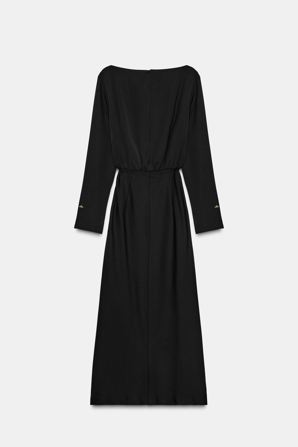 BELTED CREPE MIDI DRESS - Zara фото 7