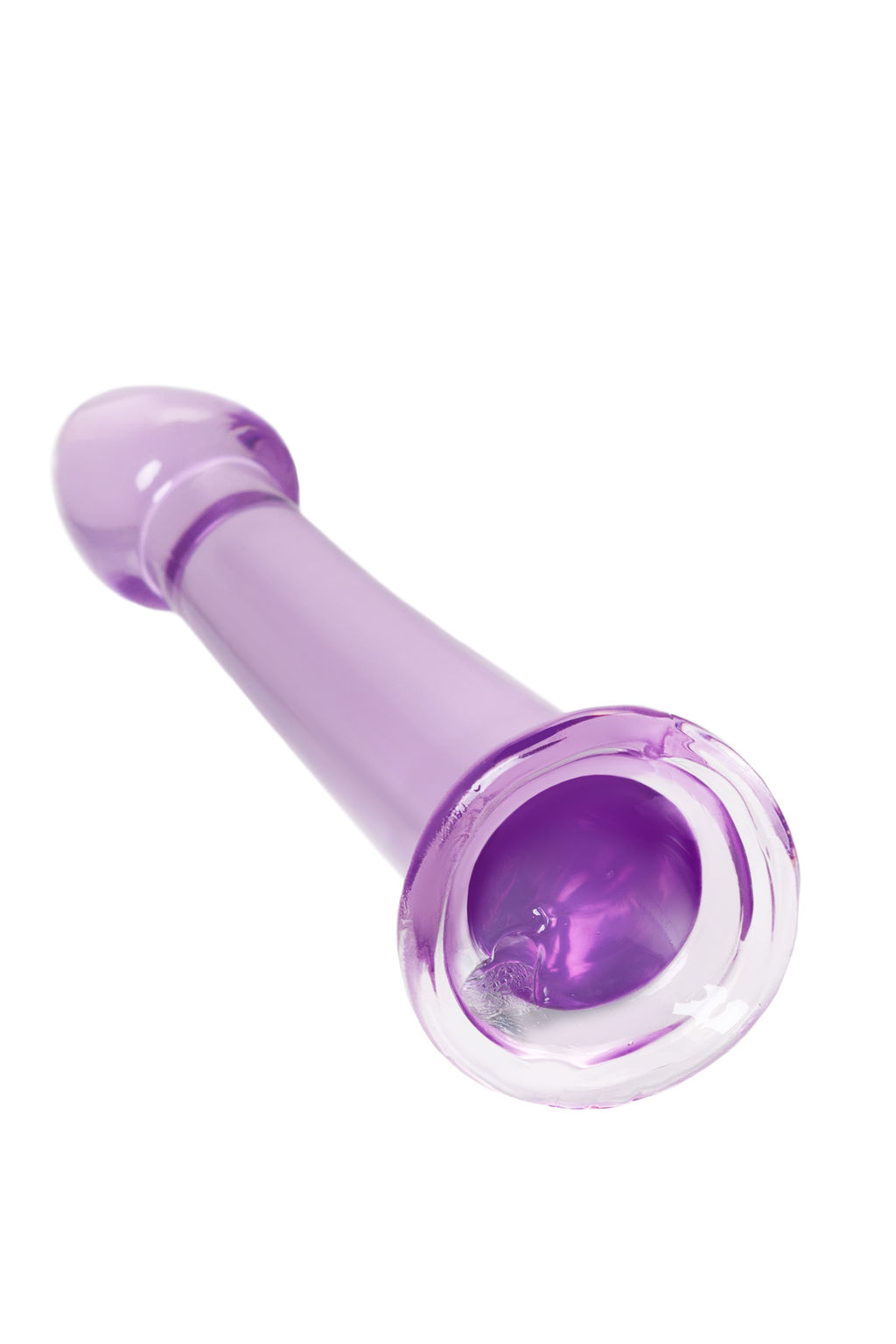 Нереалистичный фаллоимитатор TOYFA Basic Jelly Dildo S, TPE, фиолетовый, 15,5 см