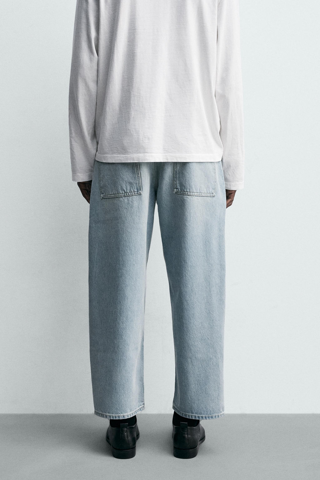 JEANS TAPERED WIDE FIT / Azul claro - Zara фото 12