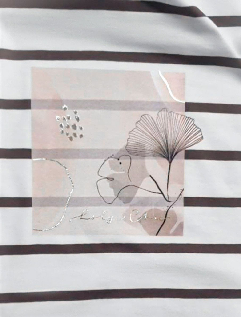 Лонгслив в полоску из премиального хлопка с эластаном - Vilatte фото 2