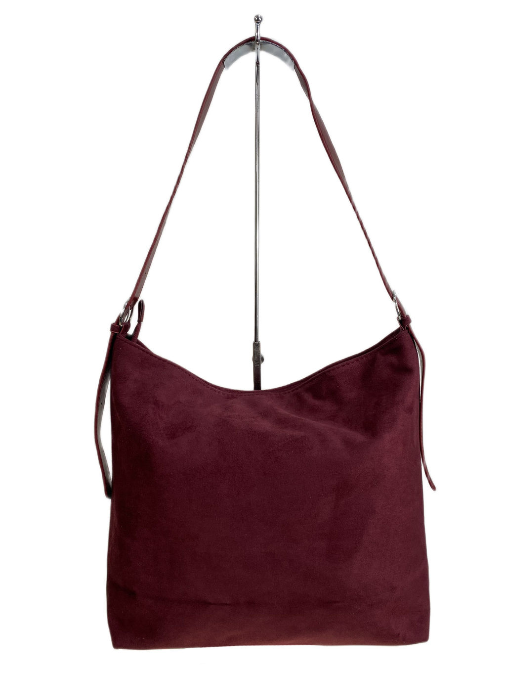 Женская сумка из искусственной замши, цвет бордовый - Greta фото 2