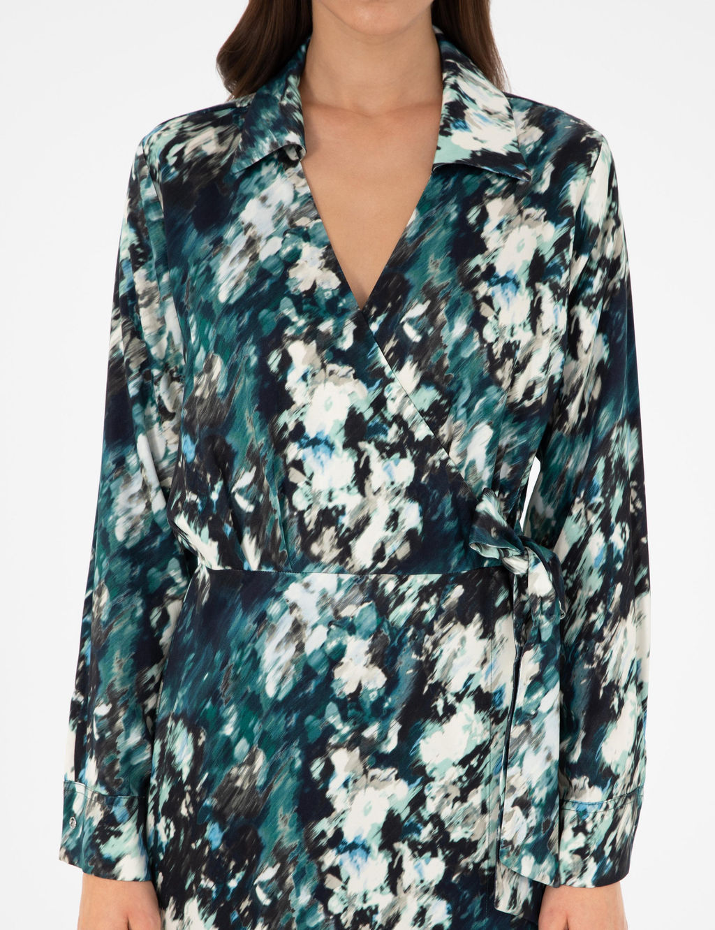 Koyu Ye_il Comfort Fit Dokuma Elbise - Pierre cardin фото 6