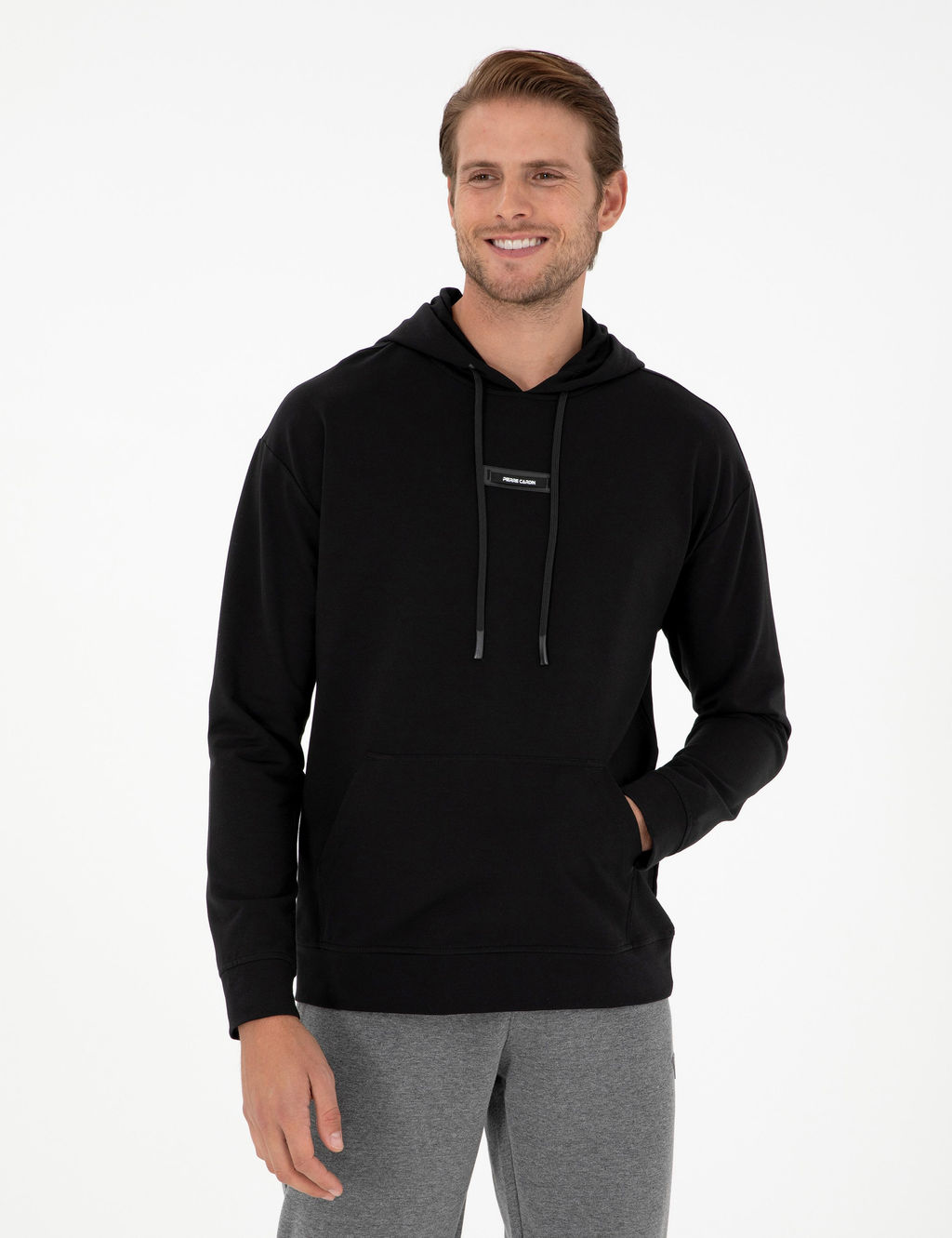 Siyah Comfort Fit Sweatshirt