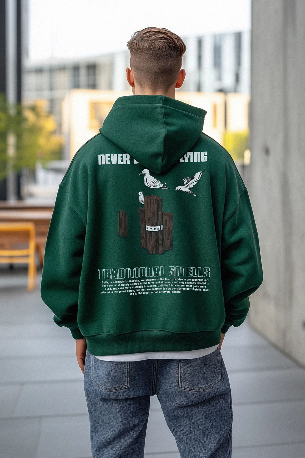 TRENDYOL MAN Bordo Oversize/Genis Kesim Kapusonlu Bask?l? Ici Polar Pamuklu Sweatshirt TMNAW24SW00136