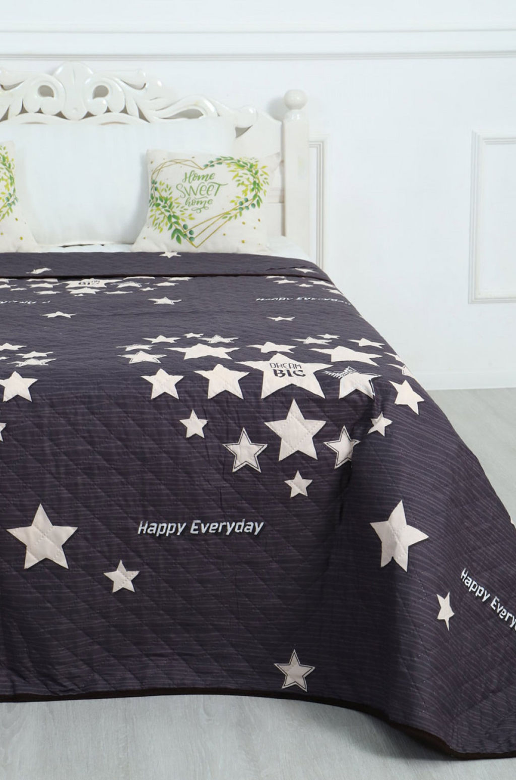 Покрывало-плед двухстороннее стеганое из полиэфирной ткани Полисатин Премиум 150Х212 N-Collection  фото 3