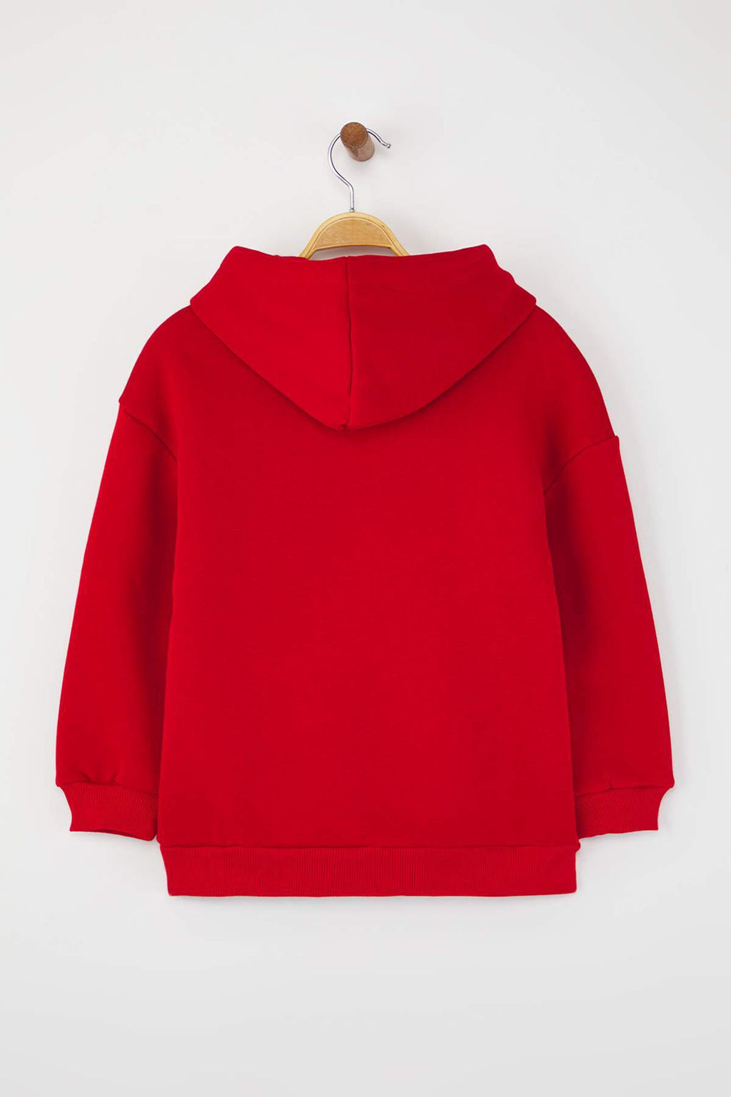 K?rm?z? Pamuklu Slogan Bask?l? Kapusonlu Oversize Orme Unisex Cocuk Sweatshirt TKDAW26SW00025 - Trendyolmilla фото 7