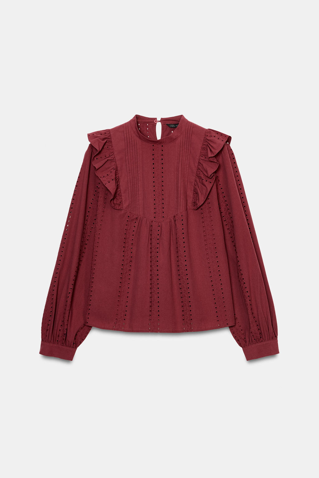 ROMANTIC BLOUSE WITH CUTWORK EMBROIDERY - Zara фото 7