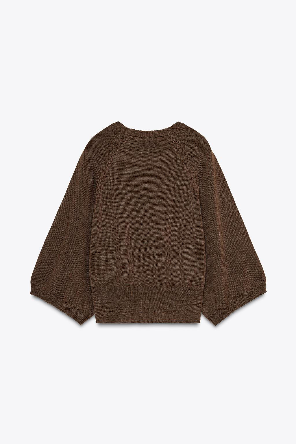 KNIT SWEATER WITH LOOSE-FIT SLEEVES - Zara фото 4