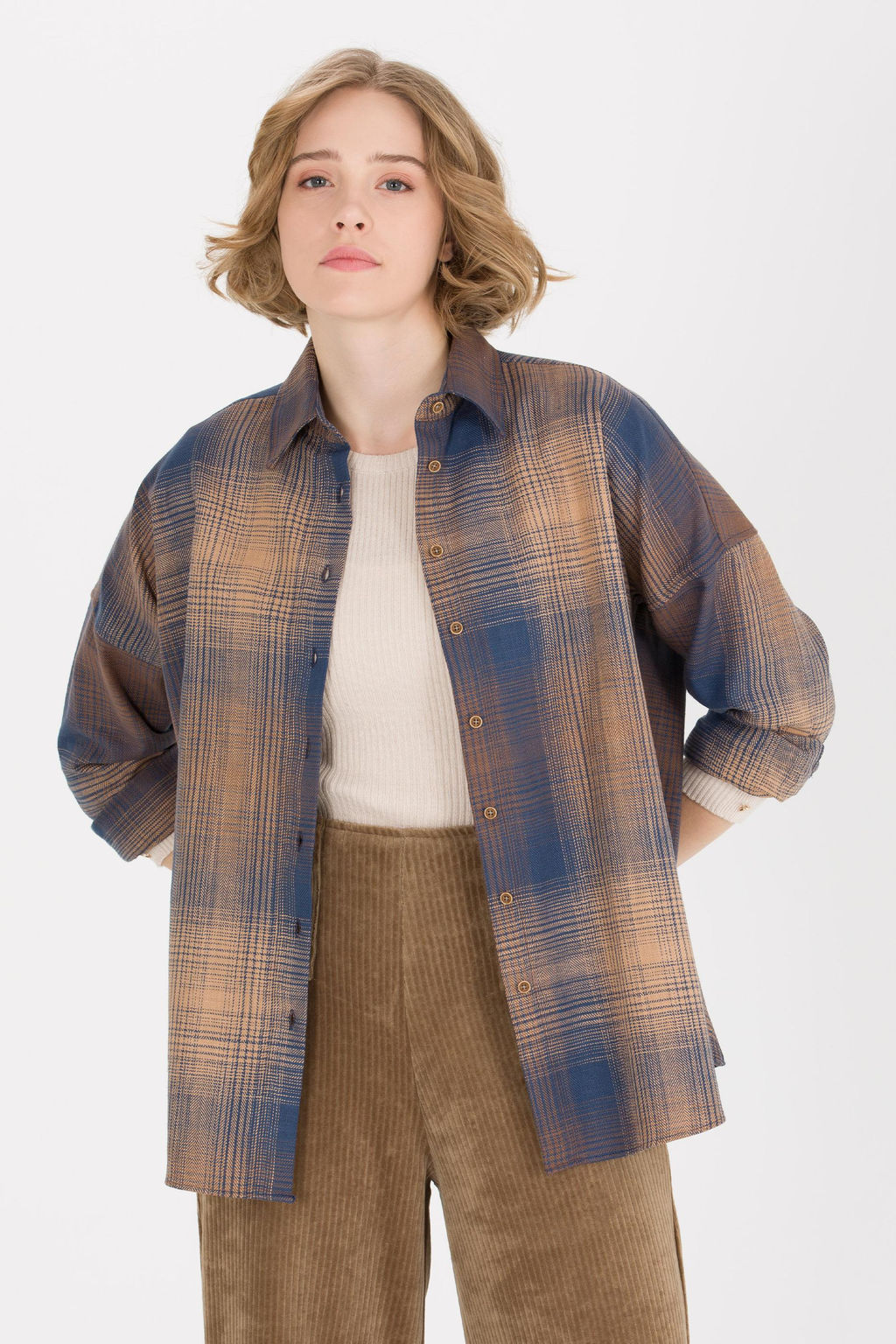 U. S. Polo Assn Женская коричневая рубашка с длинным рукавом - U.s. polo assn фото 3