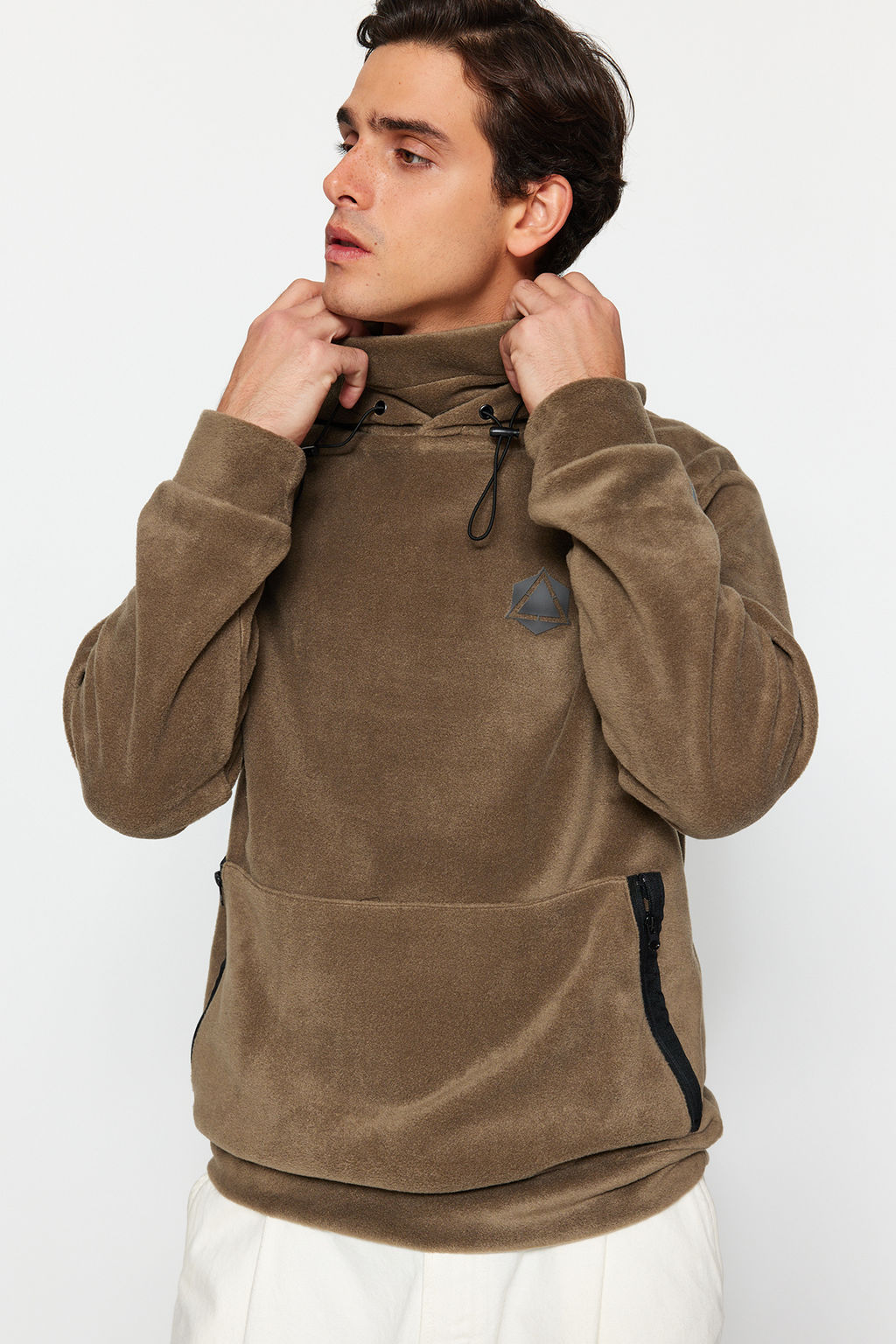 TRENDYOL MAN Premium Antrasit Oversize/Normal Kesim Bask?l? Anti-pilling Polar Sweatshirt TMNAW24SW00122 - Trendyolmilla фото 18