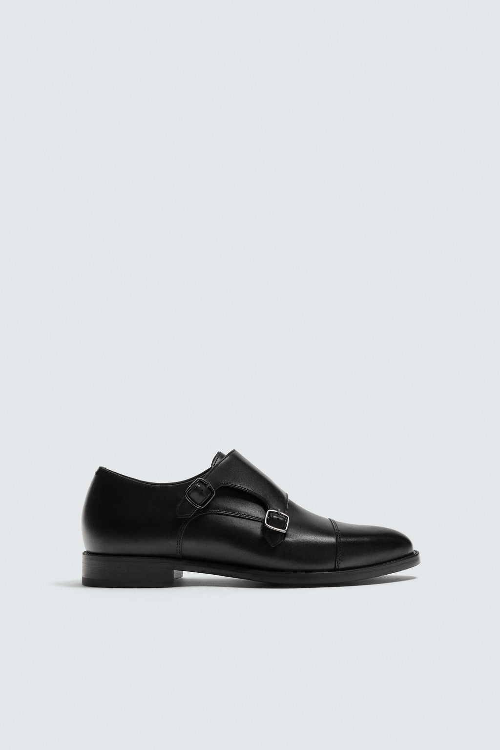 LEATHER DOUBLE MONK STRAP SHOES