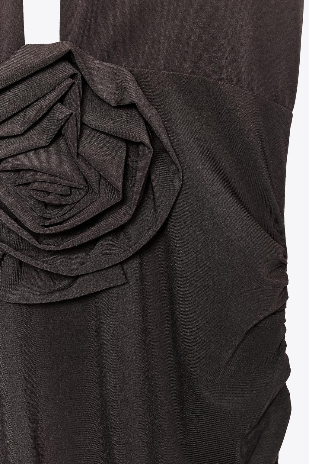 HALTERNECK DRESS WITH FLOWER - Zara фото 8