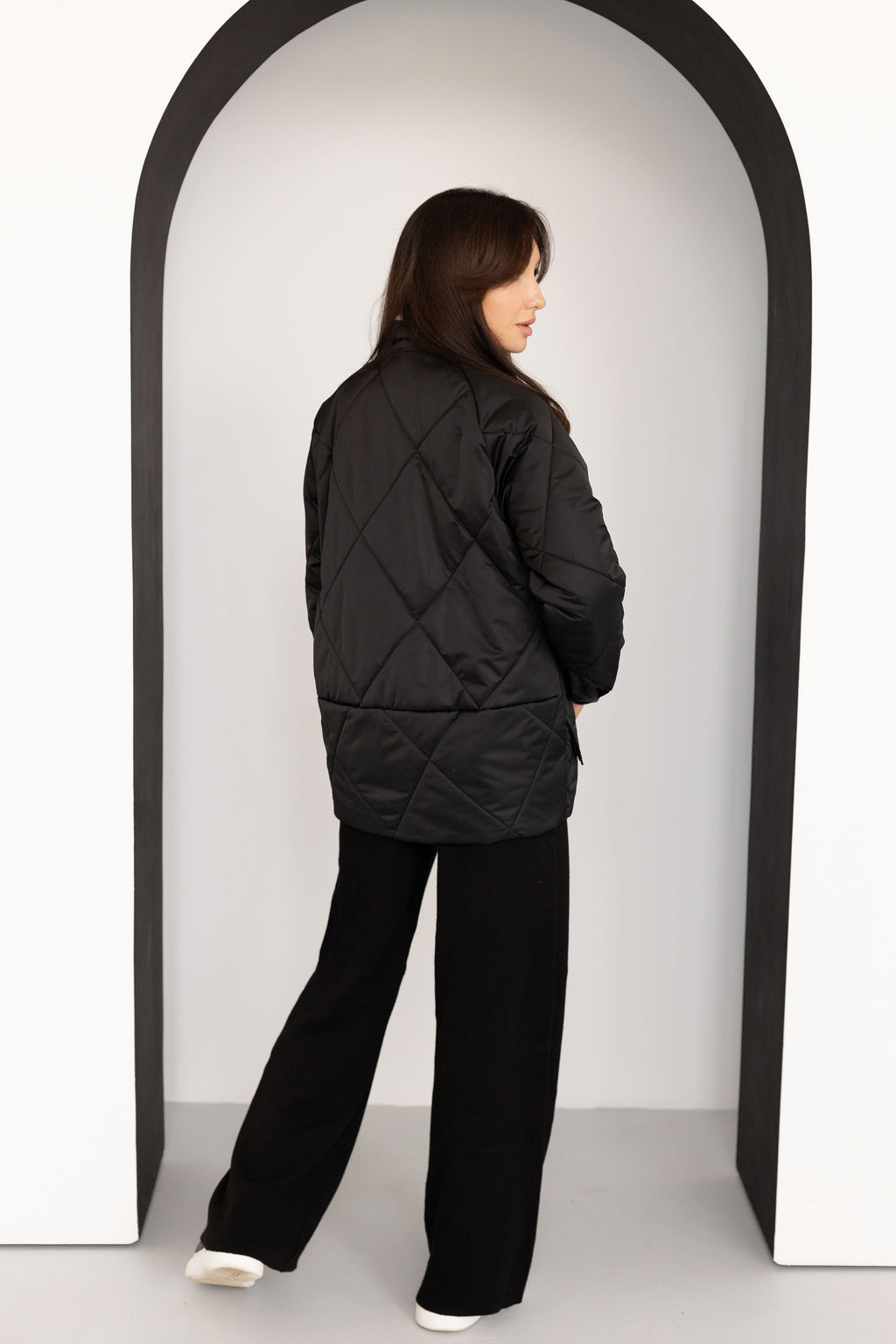 Куртка женская демисезонная 24680 (черный/серый опал) - Kankan фото 11