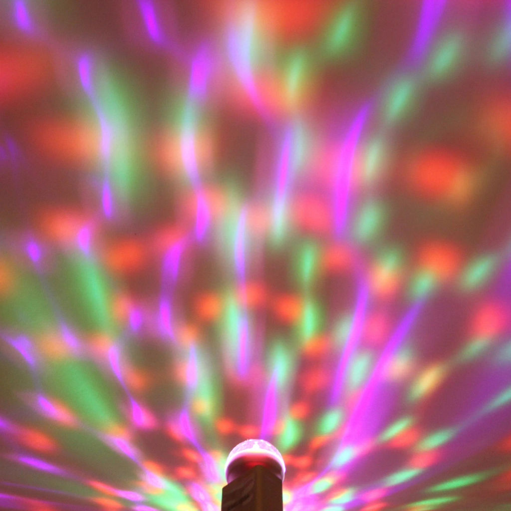 Диско-шар mini "Каледоскоп", LED (красный, зеленый, синий), переходник USB для iPhone