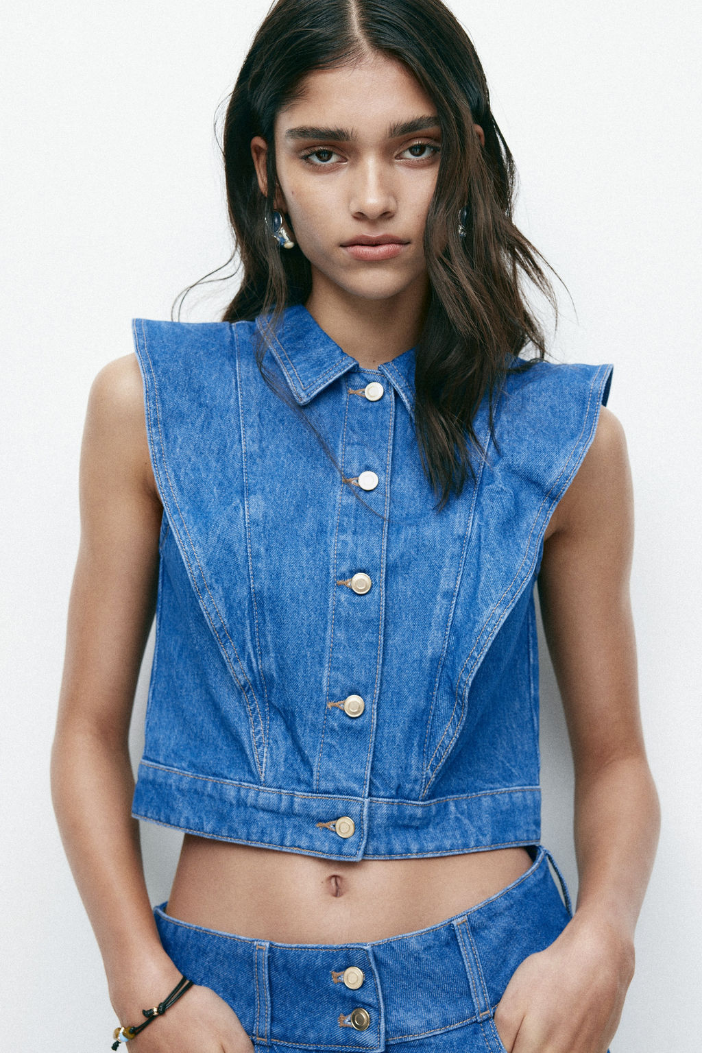 Chaleco denim con volantes - H&m фото 4