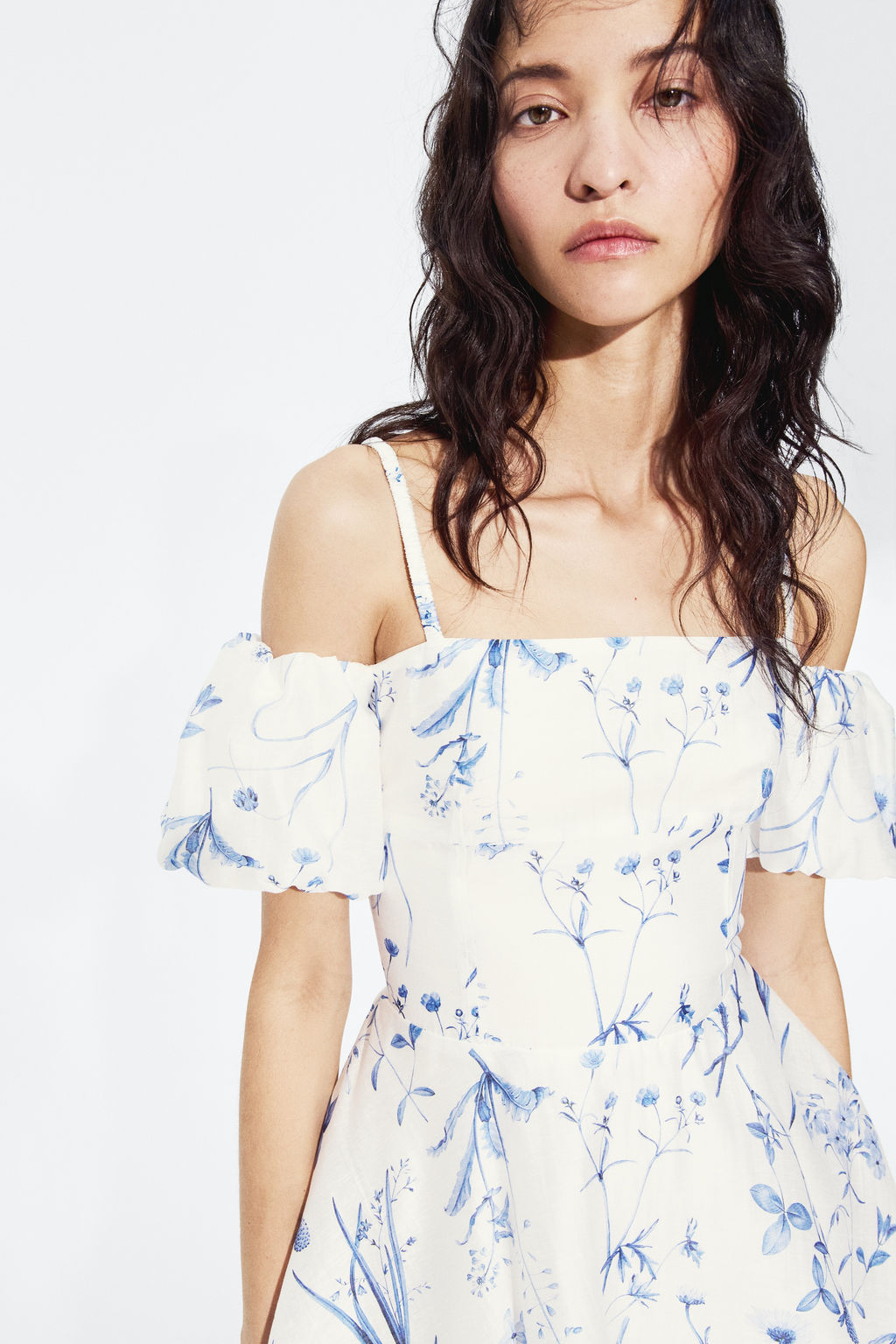 Vestido en mezcla de lino con hombros cut-out - H&m фото 3