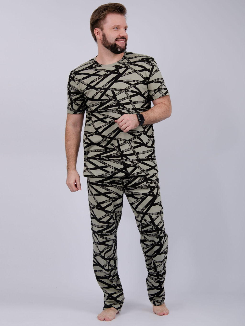 Пижама "Дрэйк" хаки, трикотаж