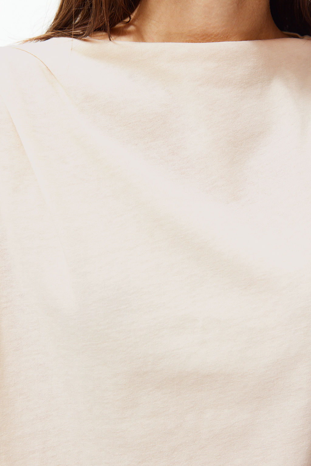 Tas Kay?k Yaka S?f?r Kol Buzgulu Orme T-Shirt TWOSS24TS00051