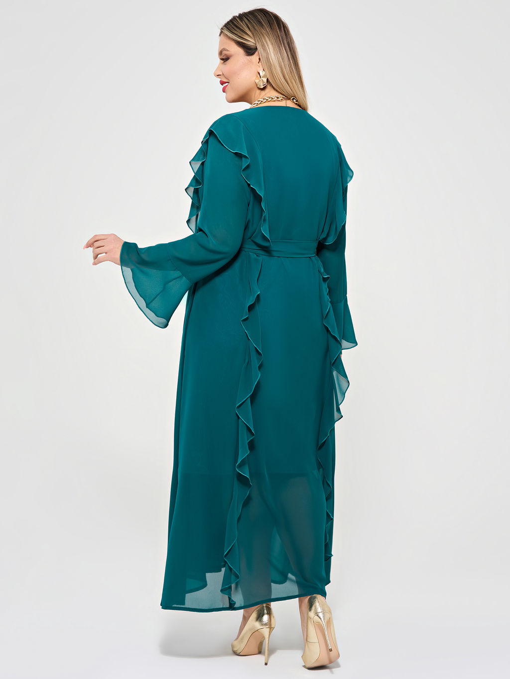 Платье 0372-1 бирюзовый - Dora фото 10