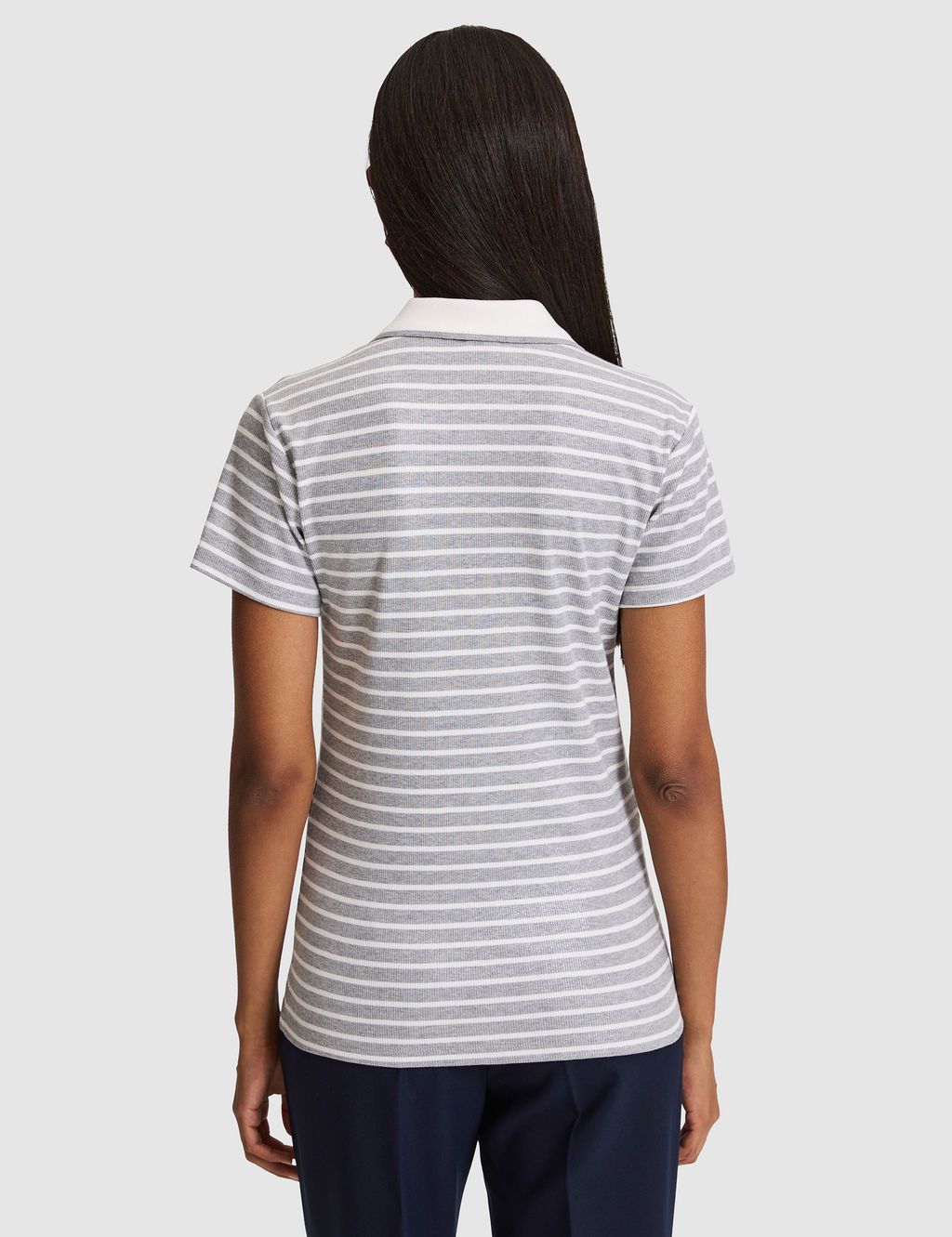 Gri Melanj Slim Fit Polo Yaka Ti__rt