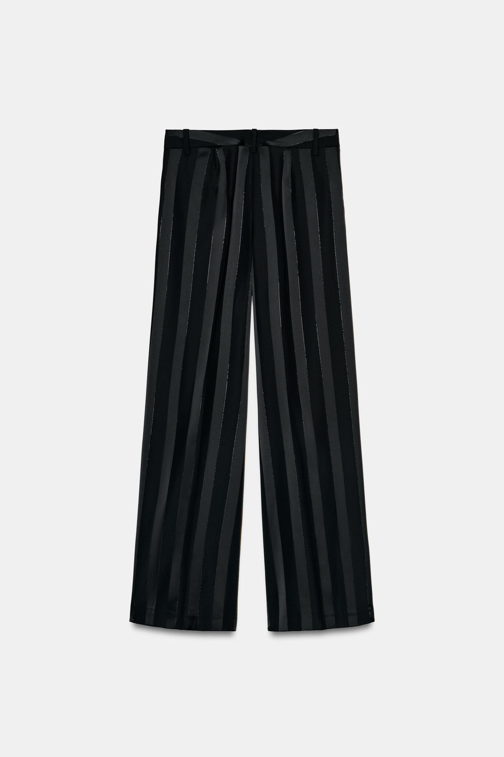 METALLIC THREAD STRIPED JACQUARD TROUSERS - Zara фото 6