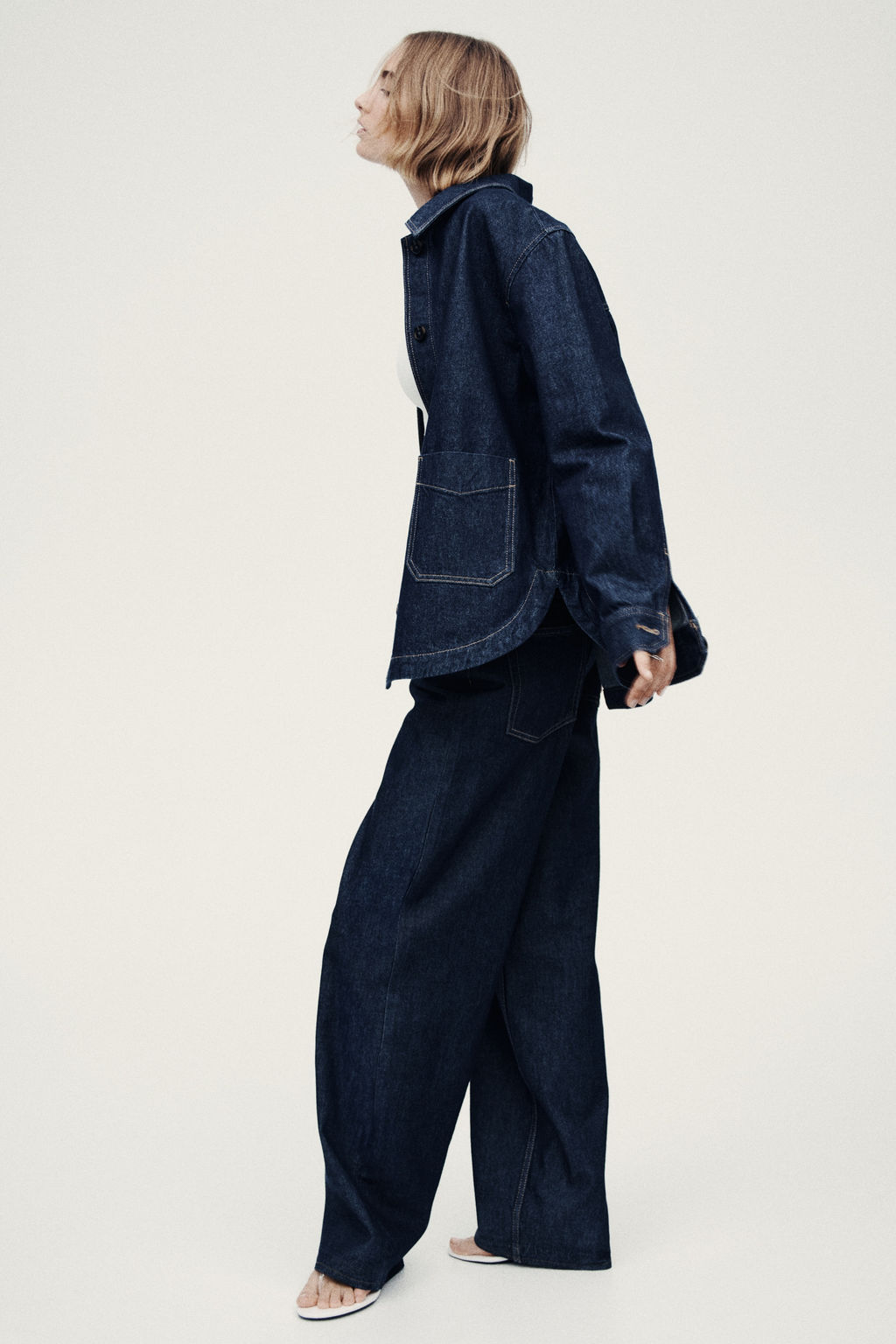 Chaqueta camisera en denim - H&m фото 6