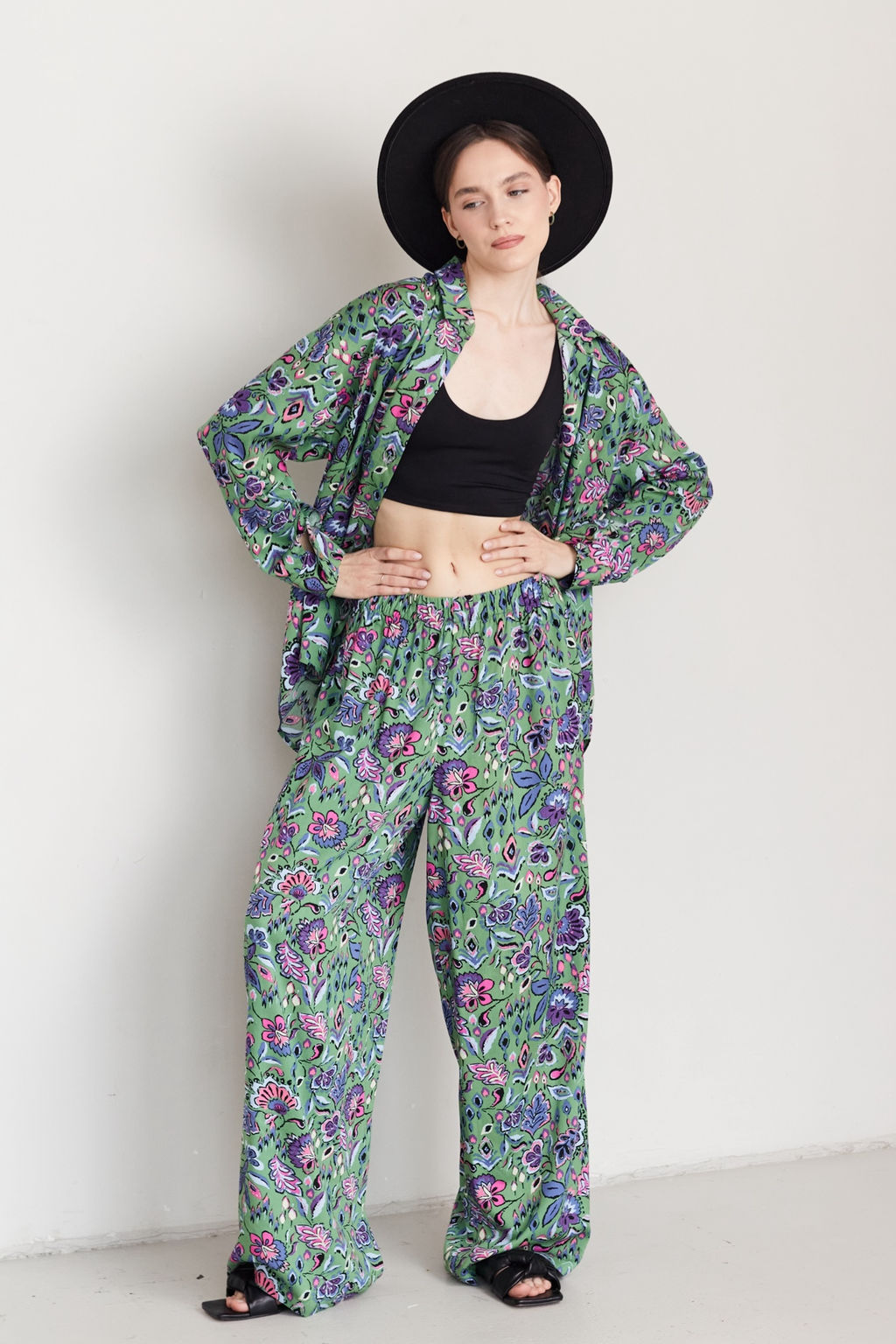 Костюм женский SET001/11/Зеленый, розовый - M&G all natural фото 5