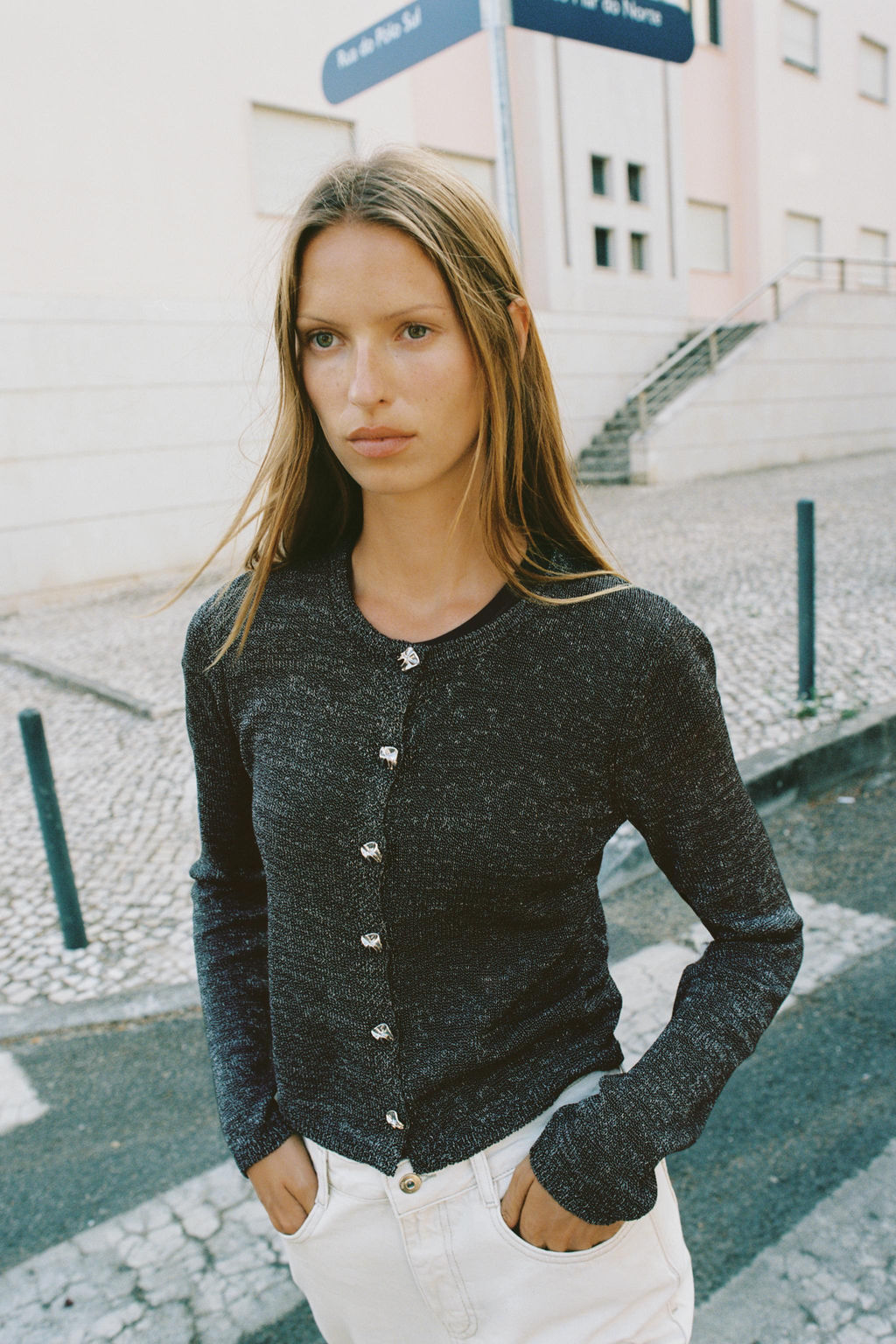METALLIC THREAD BUTTON CARDIGAN - Zara фото 2