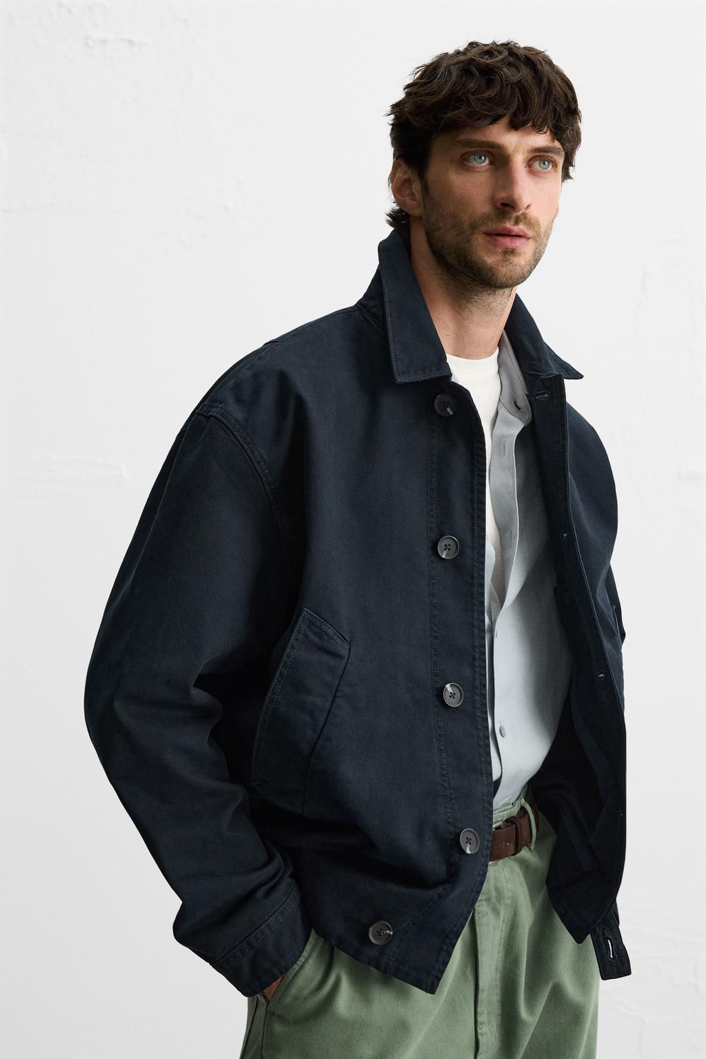 TEXTURED CANVAS JACKET - Zara фото 5