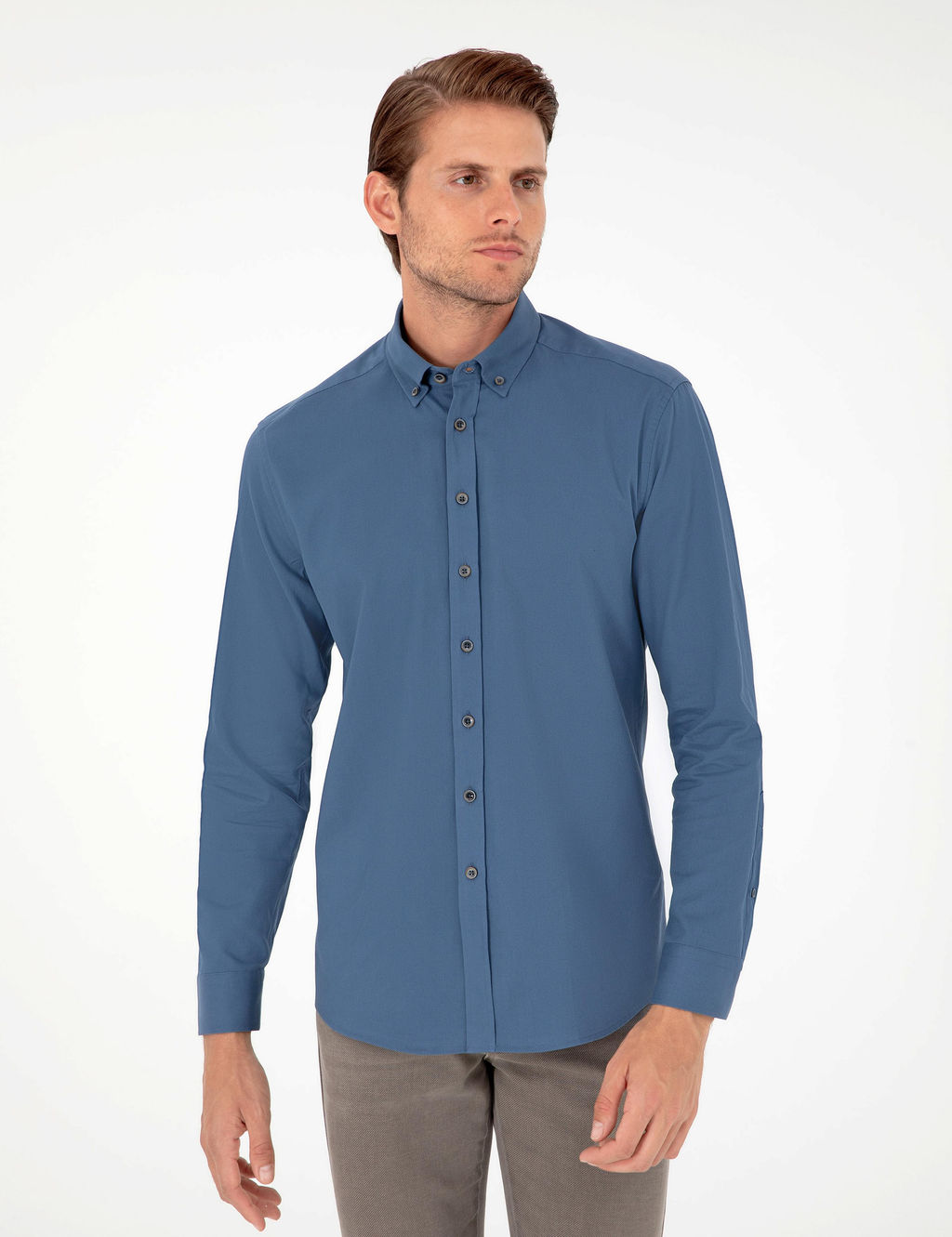 _ndigo Regular Fit Uzun Kollu G_mlek - Pierre cardin фото 3