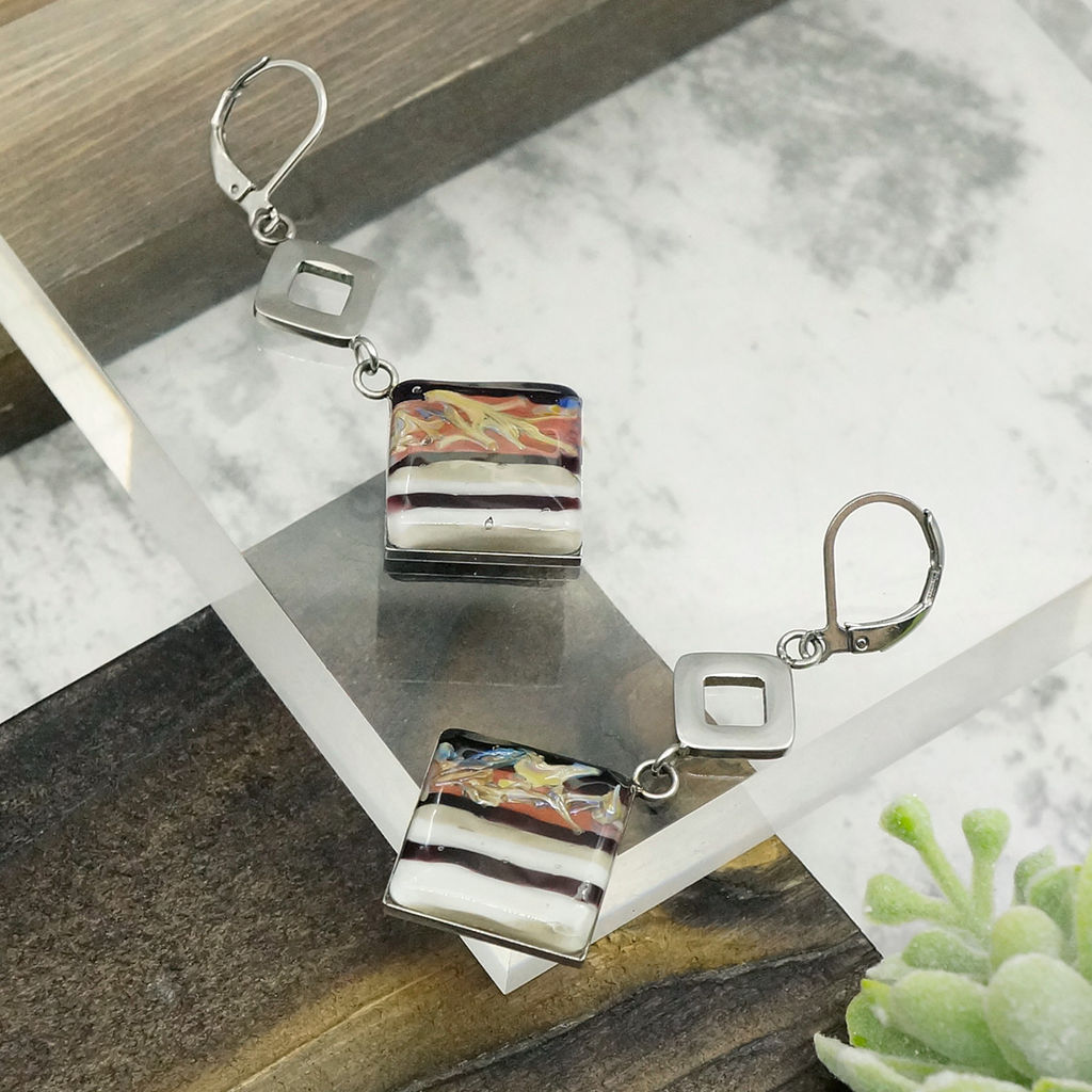 Серьги из муранского стекла ELEGANT ACCENT LS2988