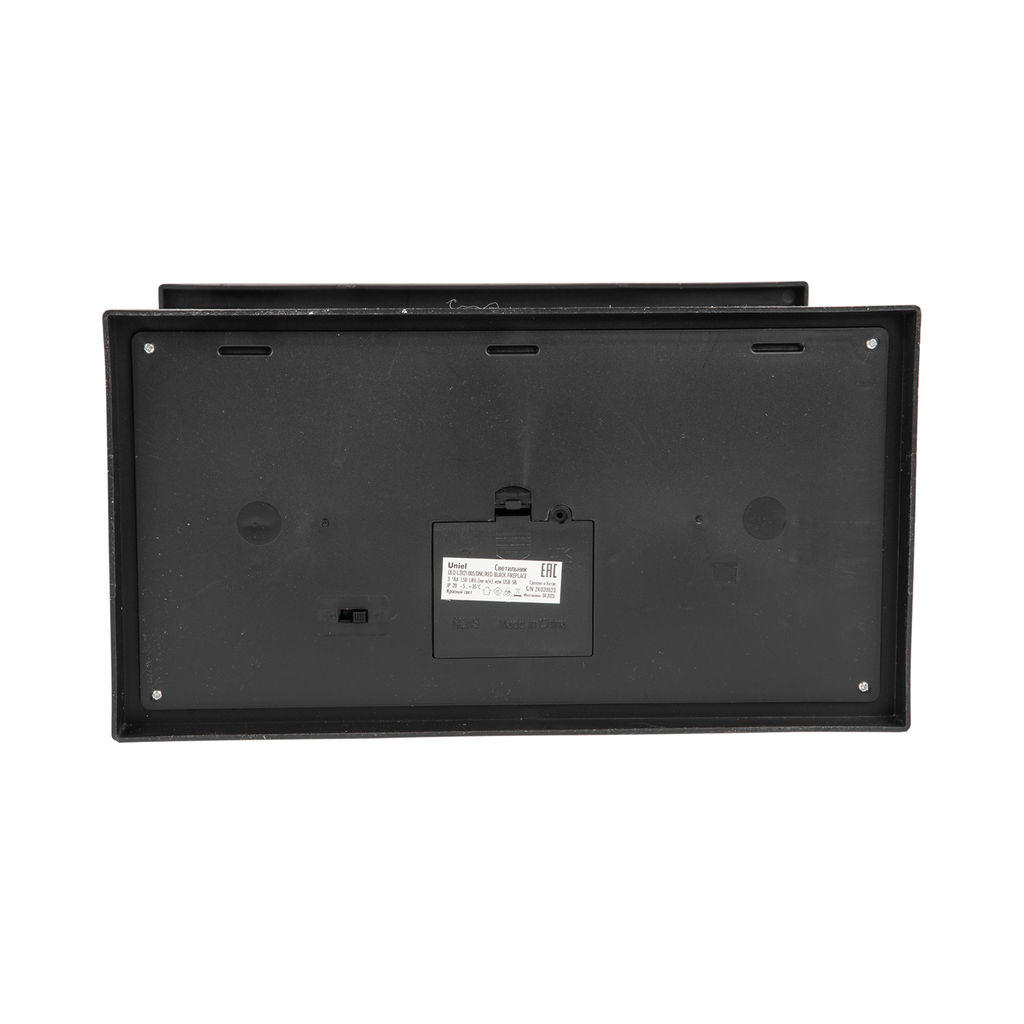 ULD-L2821-005/DNC/RED BLACK FIREPLACE Светильник светодиодный Камин с эффектом пламени, питание от батареек 3АА (не в/к) или USB (в/к), 28х21см. 5 светодиодов. Корпус черный. TM Uniel
