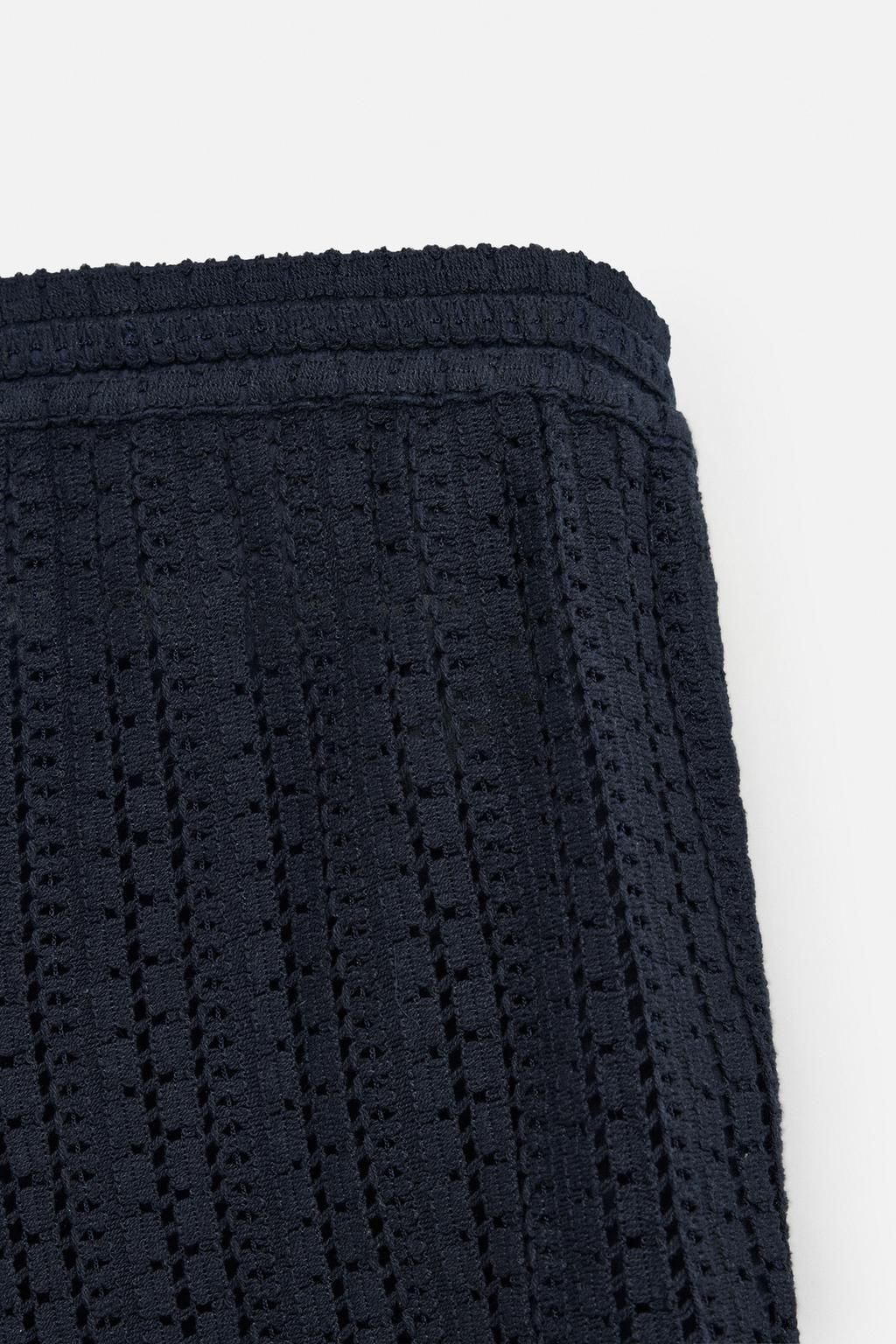 TEXTURED CROCHET BERMUDA SHORTS - Zara фото 10