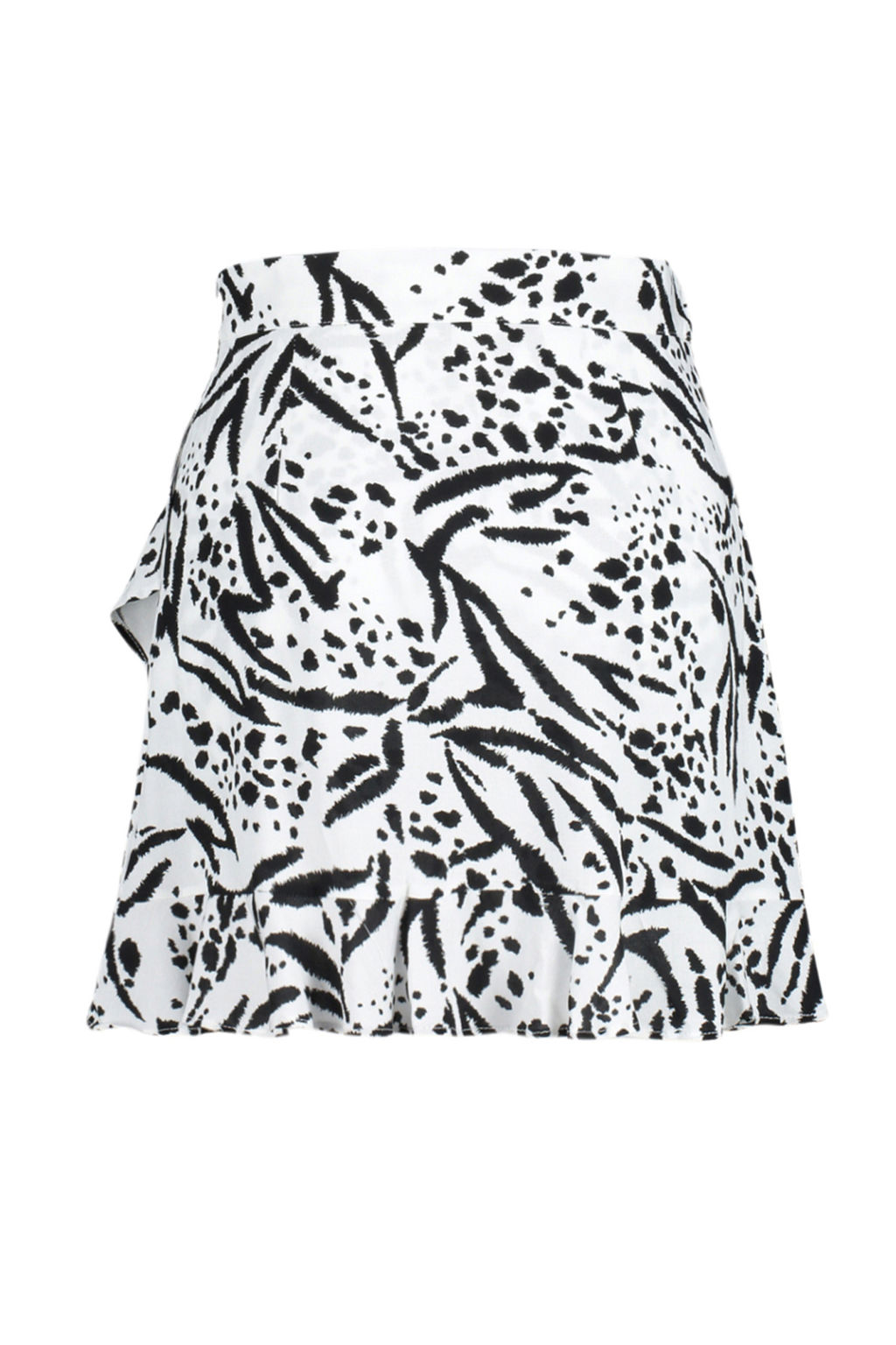 TRENDYOLMILLA Lacivert Desenli Etek Ucu F?rf?rl? Viskon Dokuma Etek Gorunumlu Sort TWOSS24SR00037 фото 12