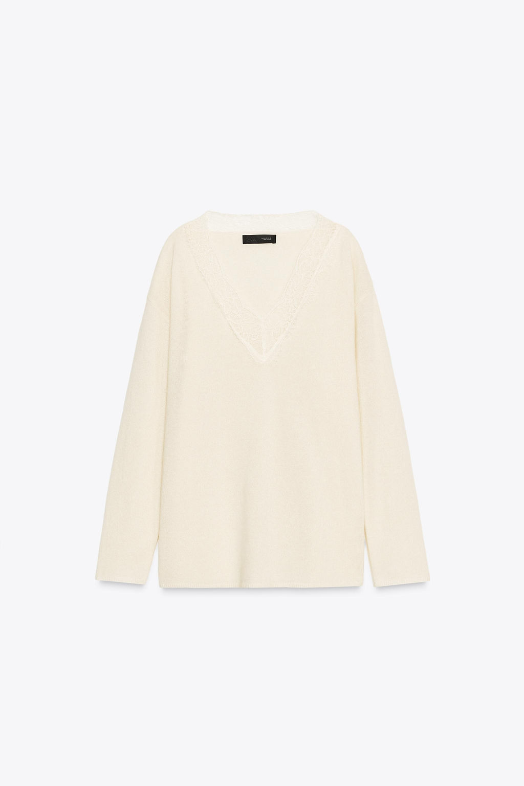 WOOL BLEND LACE KNIT SWEATER - Zara фото 13