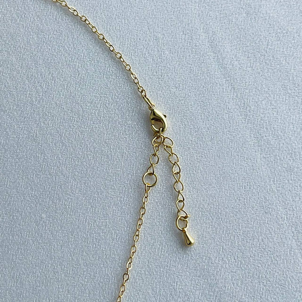 Кулон на цепочке из Горного Хрусталя и Лунного камня 50 см +