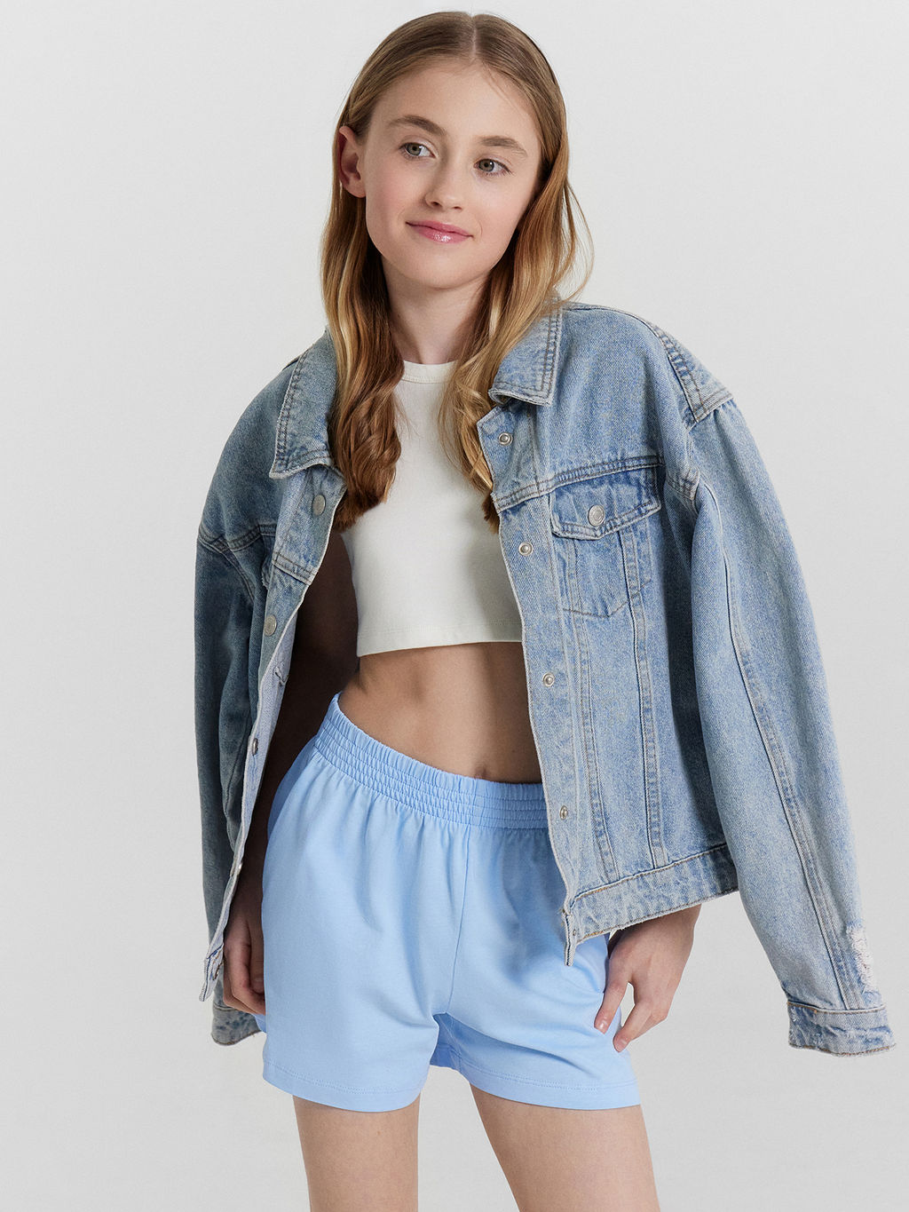 Шорты для девочек голубые
