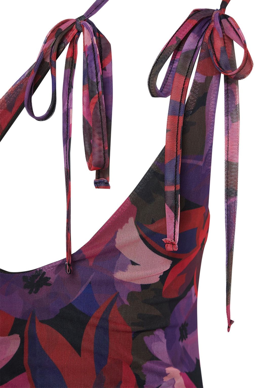 TRENDYOLMILLA Cok Renkli Asimetrik Yaka Tul Astarl? Vucuda Oturan Maxi Esnek Orme Kalem Elbise TWOSS23EL02315 фото 8