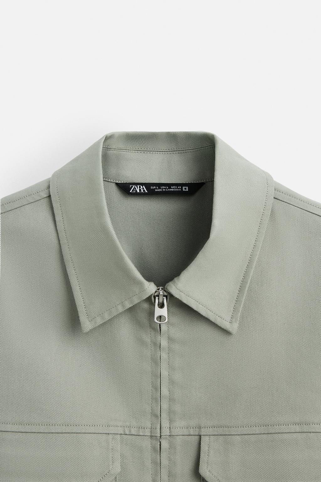 RELAXED FIT ZIP-UP OVERSHIRT - Zara фото 27