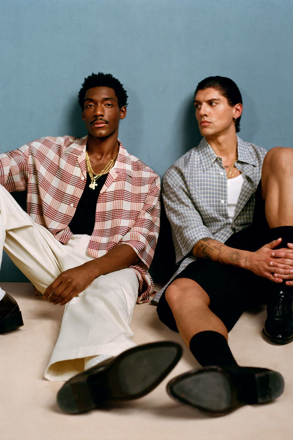 CAMISA OVERSIZE FIT CUADROS WILLY CHAVARRIA X ZARA / Rosa / Blanco  фото 2