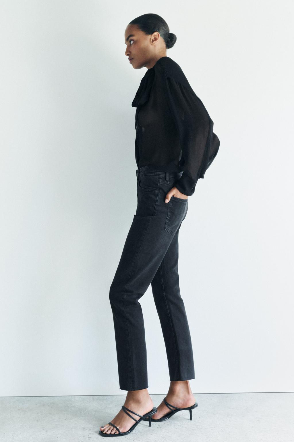 ZW COLLECTION RELAXED SLIM FIT MID-RISE JEANS - Zara фото 16