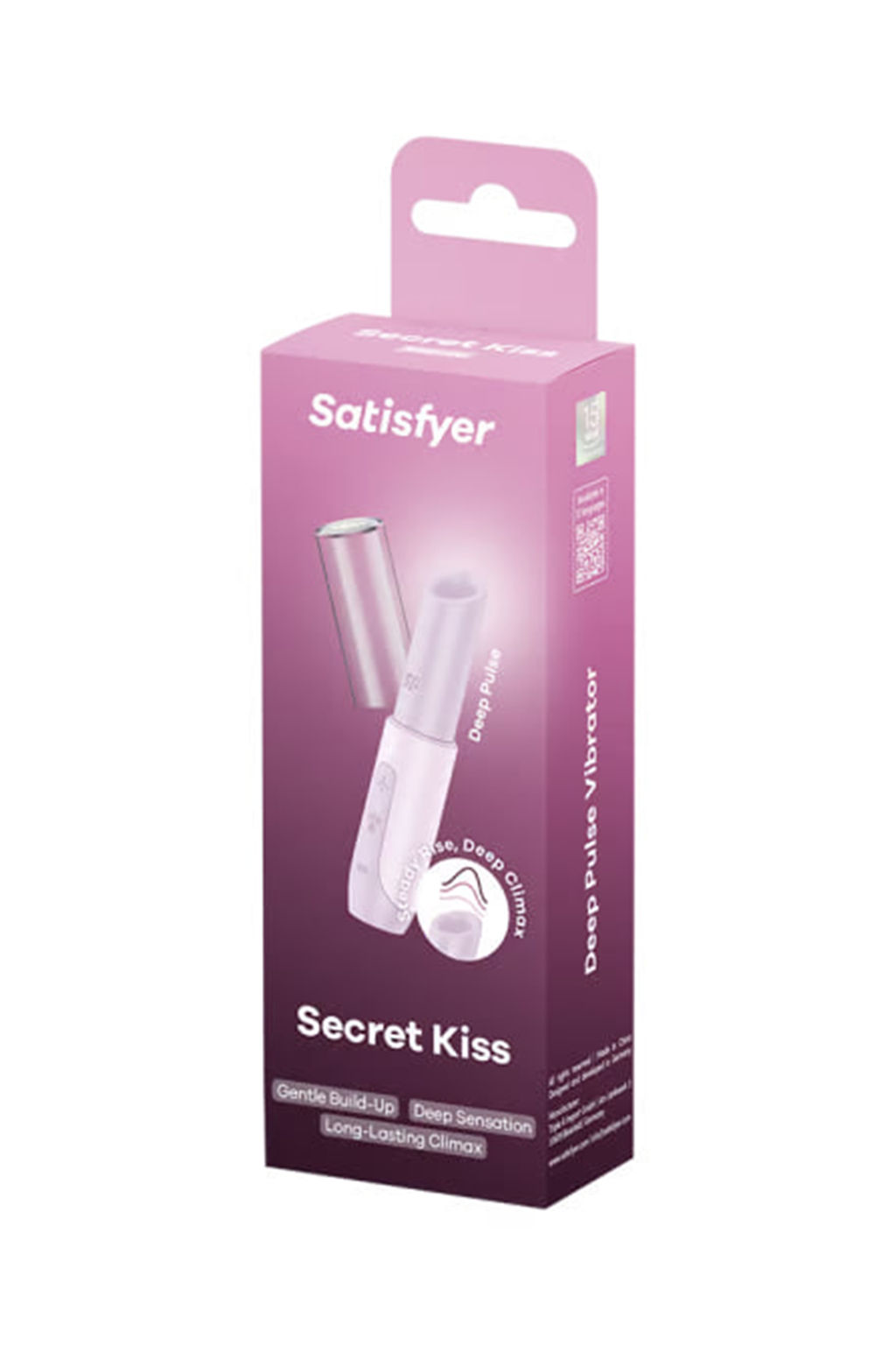 Мини-вибратор с 3D пульсацией Satisfyer Secret Kiss с USB-C зарядкой, силикон, ABS, розовый, 13 см