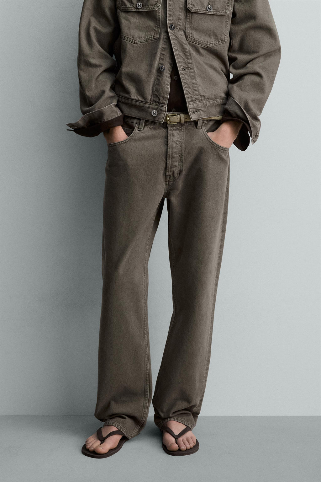 JEANS STRAIGHT FIT LIMITED EDITION / Verde gris - Zara фото 2