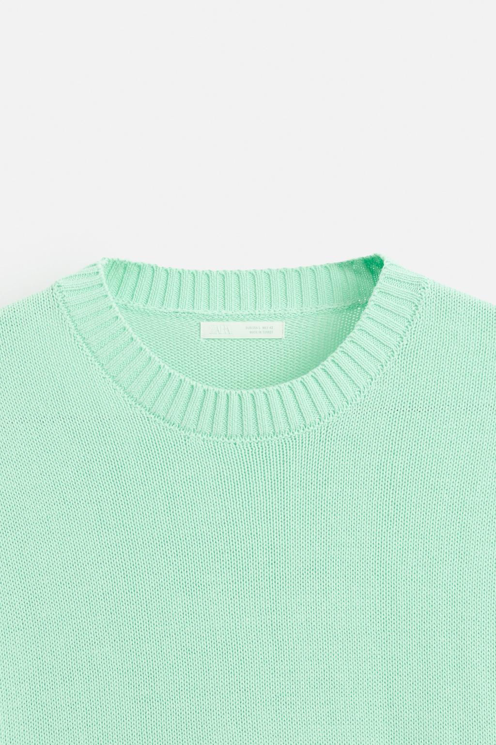 TEXTURED KNIT T-SHIRT - Zara фото 9